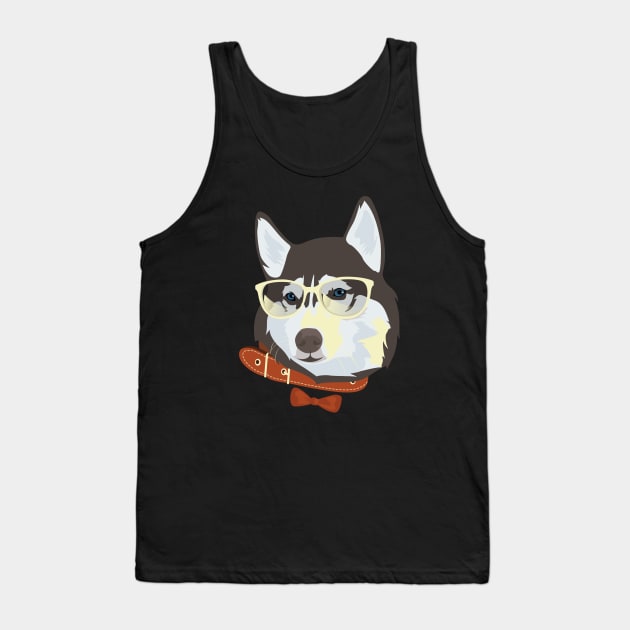 Cool Siberian Husky T-Shirt for Dog Lovers Tank Top by riin92